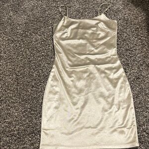Elegant Cream Satin Slip Dress